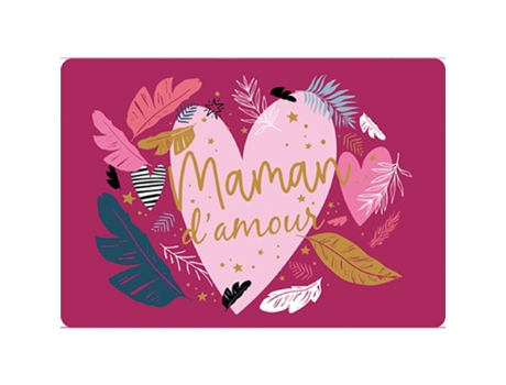 Tarjeta doble KIUB Des Plumes Et Des Fleurs Maman