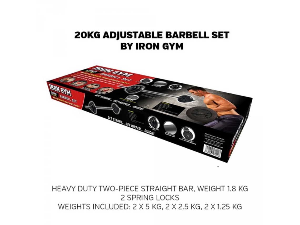 Iron Gym Set barra ajustable de musculación 20 kg IRG034