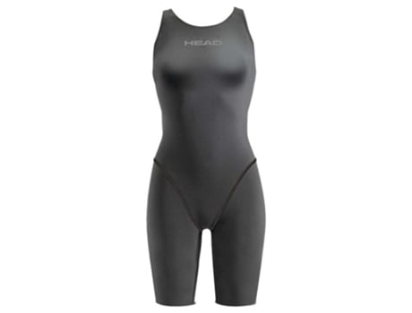 Traje de Baño con Pantalones Cortos para Mujer HEAD SWIMMING Liquid Fire Power Knee espalda desnuda Gris para Natación (IT 30)