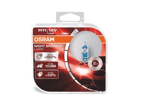 Kit 2 Lámparas Hcb H11 12V55W Night Beaker® Láser Hcb OSRAM