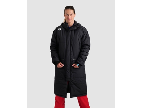 Parka Unisex para Natación ARENA Team Solid Negro (XS)