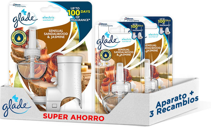 Pack Ambientador Eléctrico + Recambios GLADE Bal (3 Unidades)