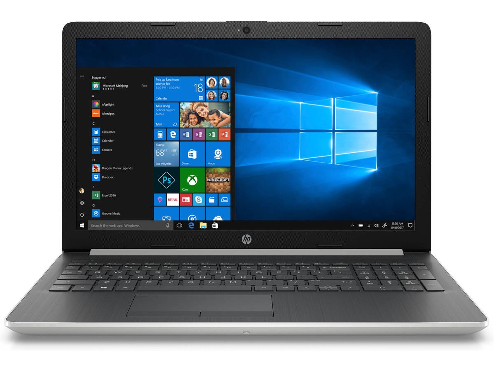 Portátil HP 15-da0198ns - 6EM84EA (15.6'' - Intel Core i3-7020U - RAM: 8 GB - 128 GB SSD)