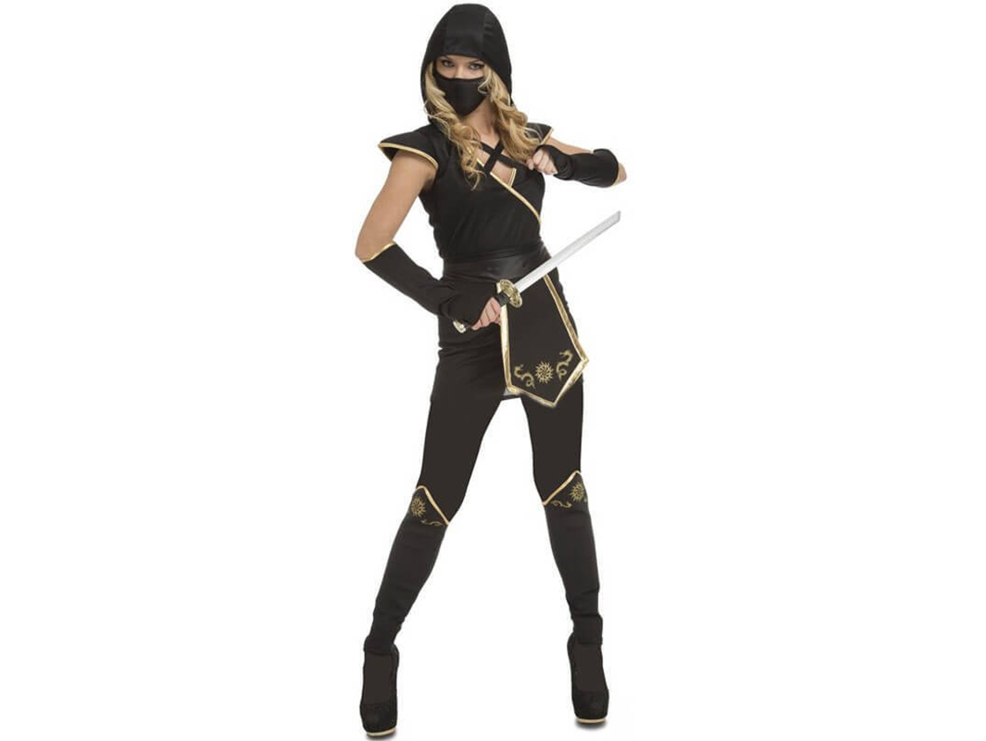 Disfraz de Mujer DISFRAZZES Ninja (Talla: XS)