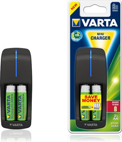 Cargador de baterías VARTA Mini Charger 2100 mAh