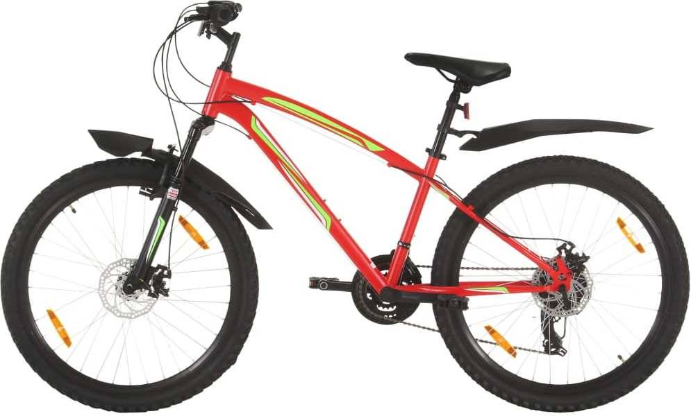 Bicicleta de Montaña VIDAXL Rojo - Velocidades: 21 - 42 cm (26'')