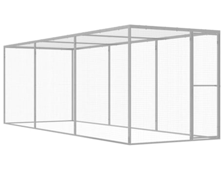 vidaXL Jaula para gatos acero galvanizado 4,5x1,5x1,5 m