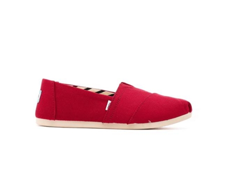 Alpargatas de Mujer TOMS Algodón Rojo (38.5)