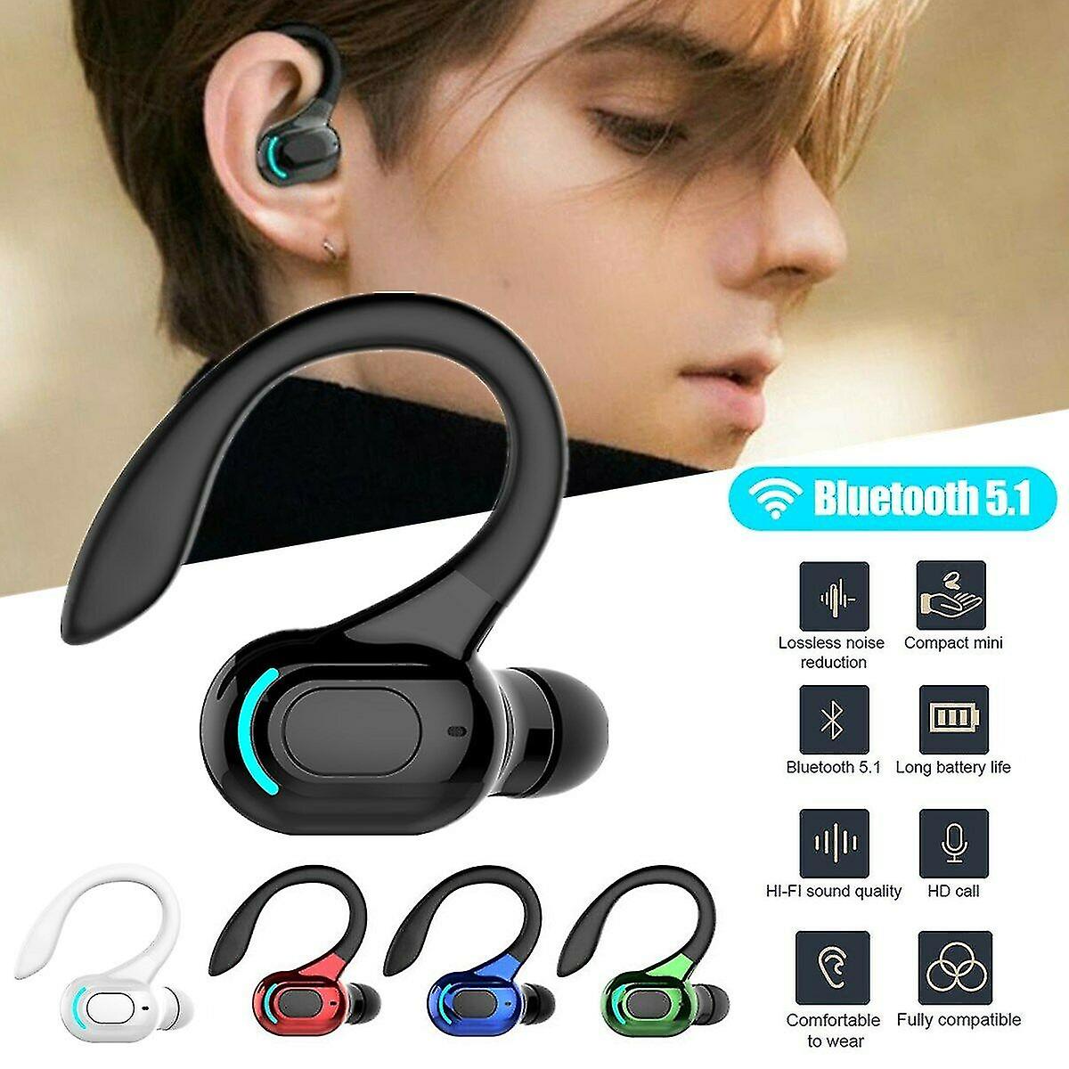 Auriculares Bluetooth True Wireless Correndo 5.1 preto vermelho Running 5.1  negro rojo