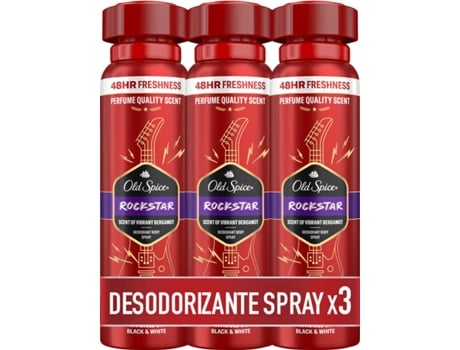 Desodorante Spray OLD SPICE Rockstar (3 X 150 ml)