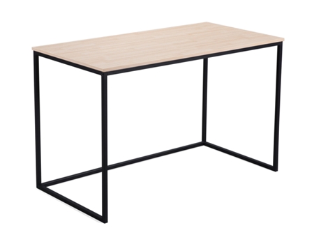 Mesa de Estudio SKRAUT HOME Mia (Beige - Piernas de Metal Negro - 120x60x75cm)