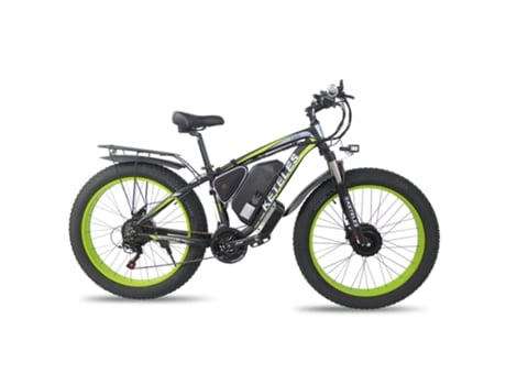 Bicicleta eléctrica KETELES 1000wx2 55km / h 26 '48v 23ah 130km - verde