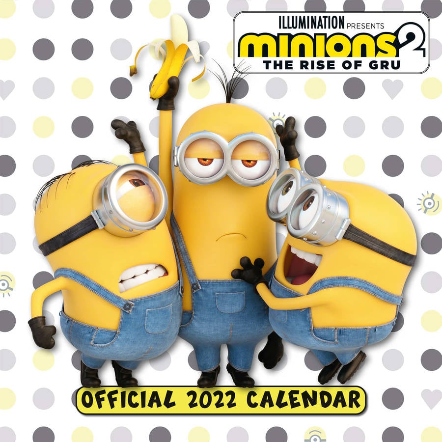 Calendario Danilo Minions omg 2022 pared 12 meses anual producto con licencia oficial the official 2