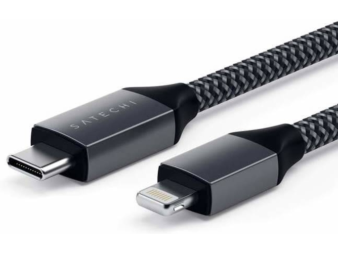 CABO SATECHI USB-C - LIGHTING MFI GREY