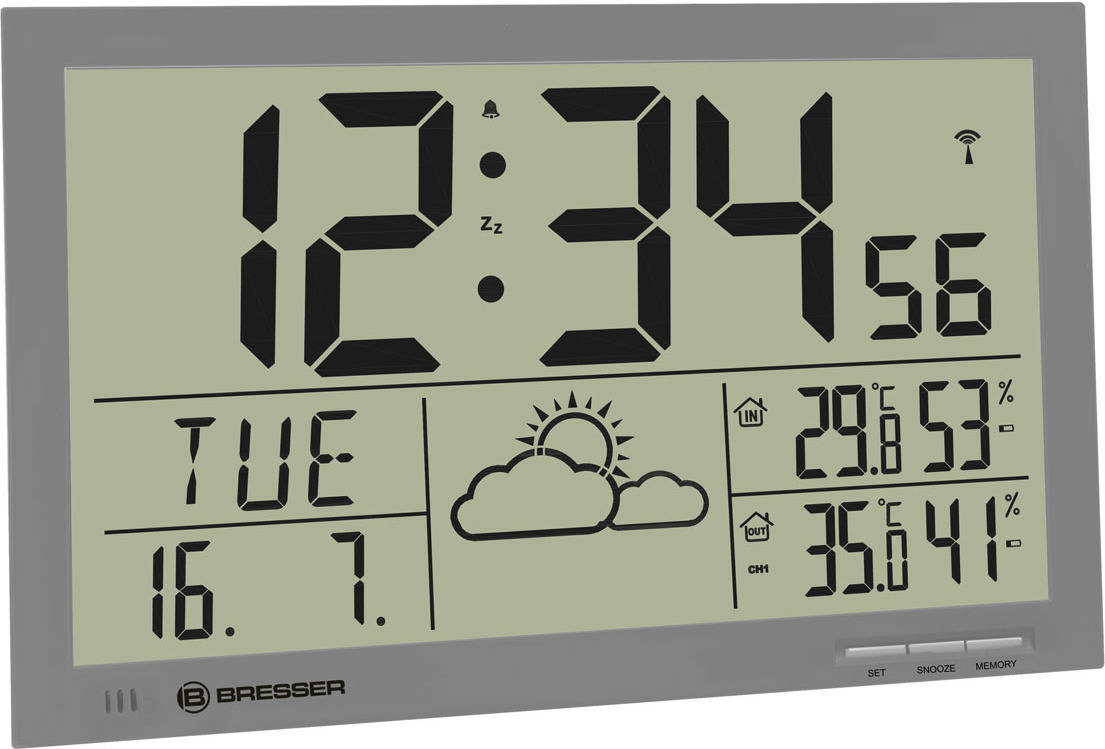 Reloj Meteorológico BRESSER 7001800QT5000 Gris