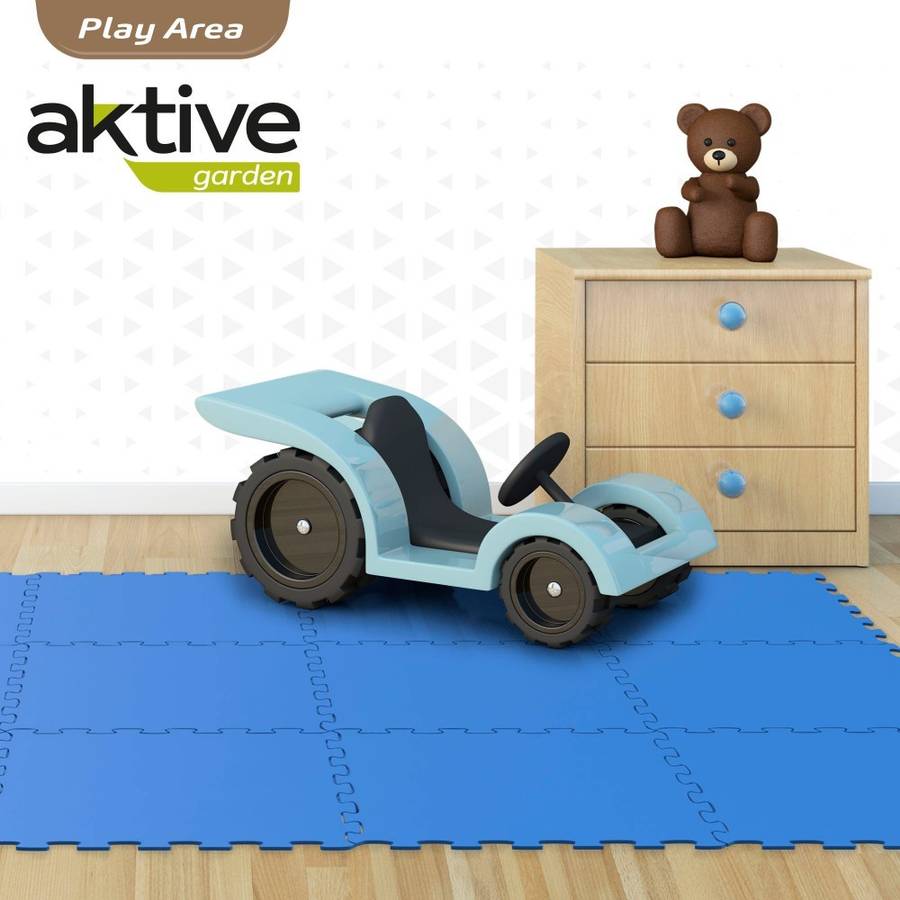 Alfombra AKTIVE (Azul - Goma - 50x50x0.4 cm)