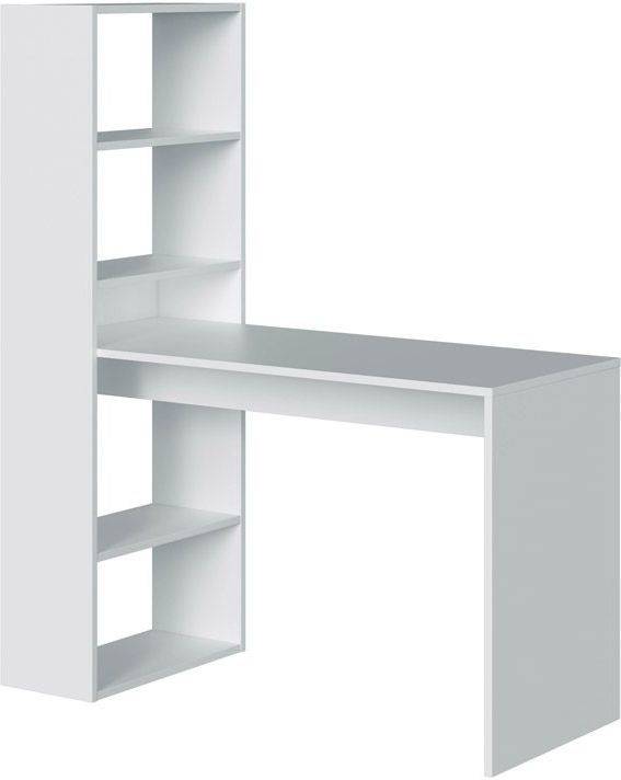 Escritorio con Estantería HABITDESIGN Duplo Blanco (120x71x53cm - Melamina)