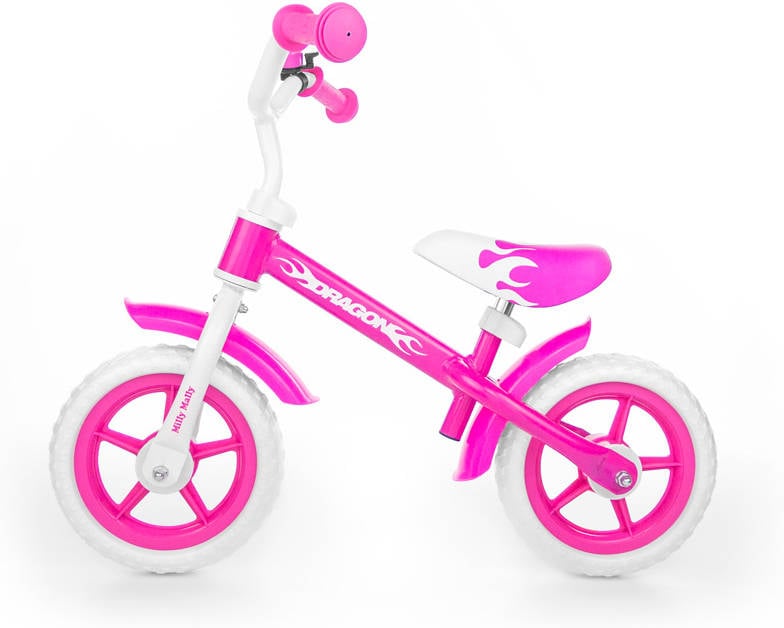 Bicicleta MILLY MALLY Dragon en Hierro Rosa y Blanca