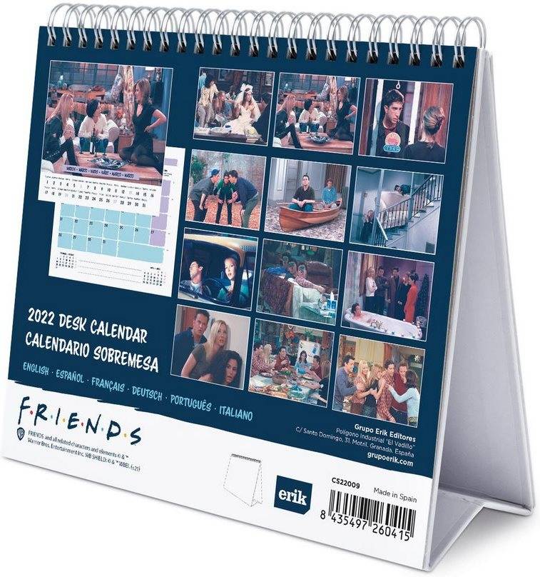 Calendario Escritorio Deluxe 2022 friends sobremesa │ mesa anual producto con licencia oficial erik