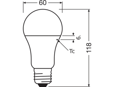 Bombilla LED BELLALUX A E27 Opal 10W 1055Lm 2700K IP20 200 [LV-4058075128101]