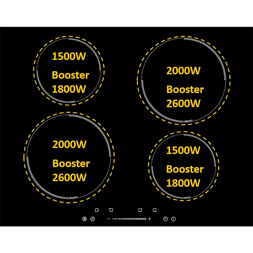 Placa de inducción AMSTA AMTI4Z7000 (Eléctrica - 70 cm - Negro)