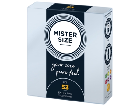 MISTER.SIZE Preservativos de 53 mm 3 unidades MISTER SIZE