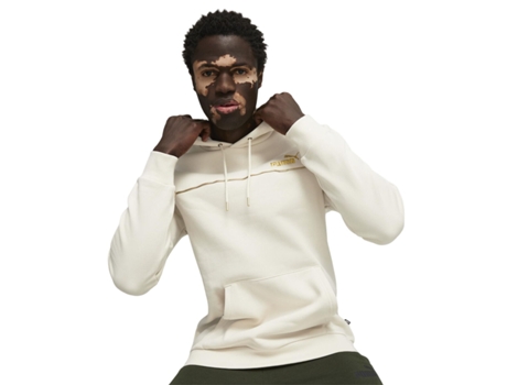 Sudadera con Capucha Hombre PUMA Ess Minimal Gold Blanco