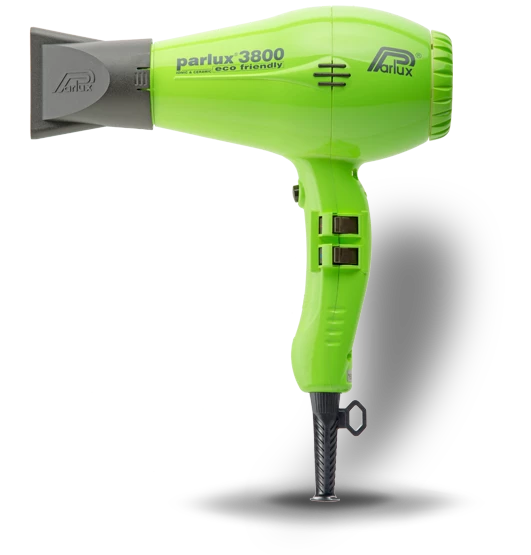 Secador de pelo ECELEN Parlux3800 verde Profesional ión cerámica secador de cabello Eco-Friendly (1600 W - 3 Niveles de temperatura)