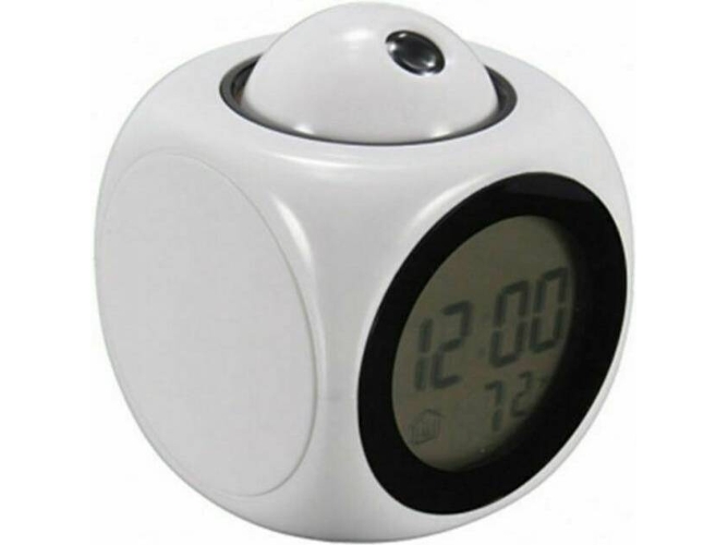 Reloj Despertador RITTEREC con Proyector Blanco