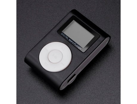 Mini reproductor de clip usb mp3 de moda, pantalla lcd compatible con diseño elegante micro sd tf de 32 gb[Negro / 32gb]