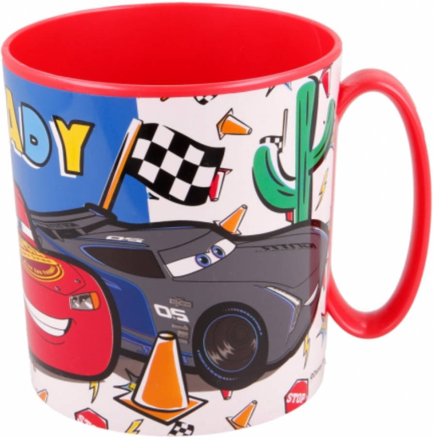 Taza Infantil De para microondas 350 ml cars lets race