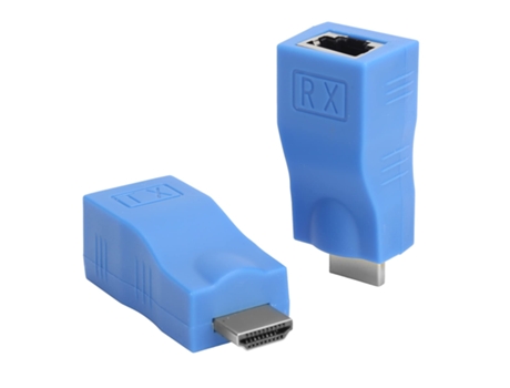 Repetidor HDMI extensor de señal de red Ethernet HDMI a RJ45 adaptador de transmisor y receptor en Cat-5e/6 adaptador de amplificador de señal