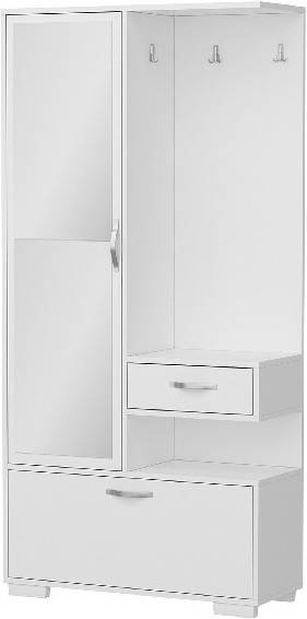 Muebles De Entrada homemania alda blanco 90x35x184cm blancotablero aglomerado revestido melamina90 35 184 armario con estantes perchero montado pared oficina 90