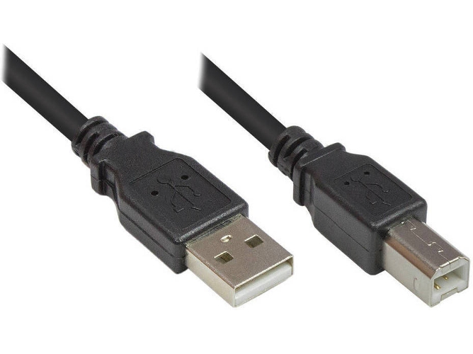 Cable USB ALCASA (USB - 50 cm - Negro)