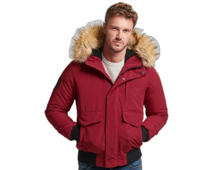 Chaqueta para Hombre SUPERDRY (2XL - Poliéster - Rojo)