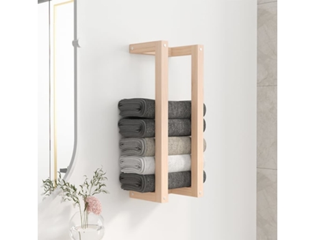 Escalera toallero Djurs con 4 barras pino 160 x 42 x 4 cm color natural  [EN.CASA]