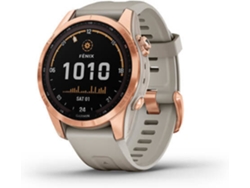 Reloj Deportivo GARMIN Fenix 7S Solar (Bluetooth - Hasta 14 días de autonomia con Energia Solar - Gris y Rosa)