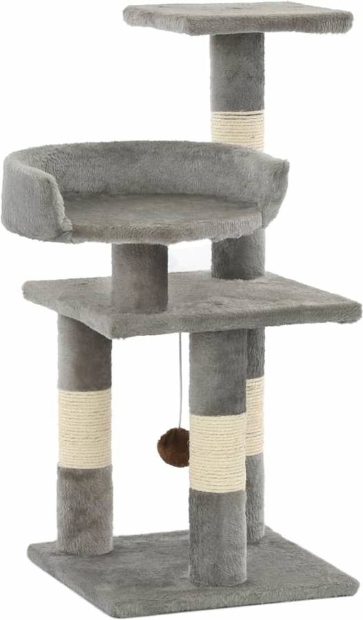 Rascador Para Gatos con postes de sisal 65 cm gris vidaxl