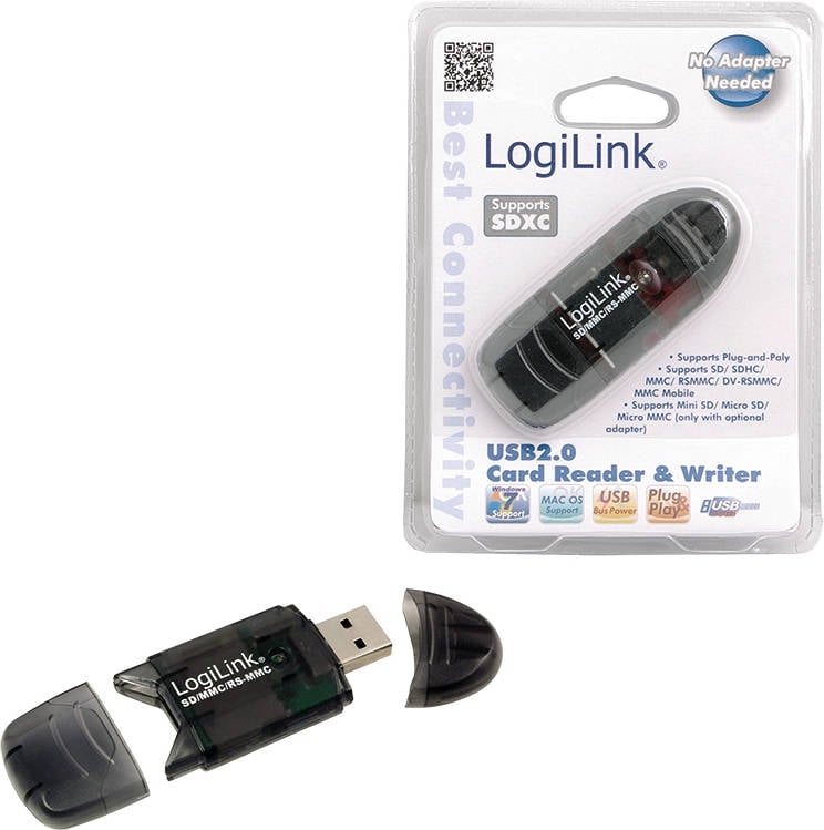 Lector de Tarjetas LOGILINK Cardreader USB 2.0 Stick external for SD/MMC