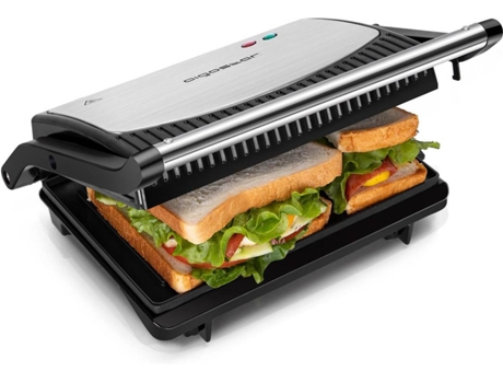 Grill Sandwichera York 750w aigostar plancha de asar 300000rum 750 30rum parrilla 800w panini press placas antiadherentes 23 x 143 cm apertura 180º dos superficies