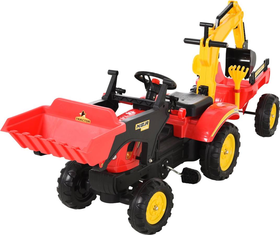 Tractor HOMCOM 341-033 Rojo (Edad Mínima: 3 Años)