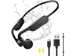 Auriculares de conducción ósea Bluetooth, auriculares inalámbricos para correr con micrófono incorporado, auriculares abiertos impermeables, 8 horas de reproducción, auriculares CHRONUS