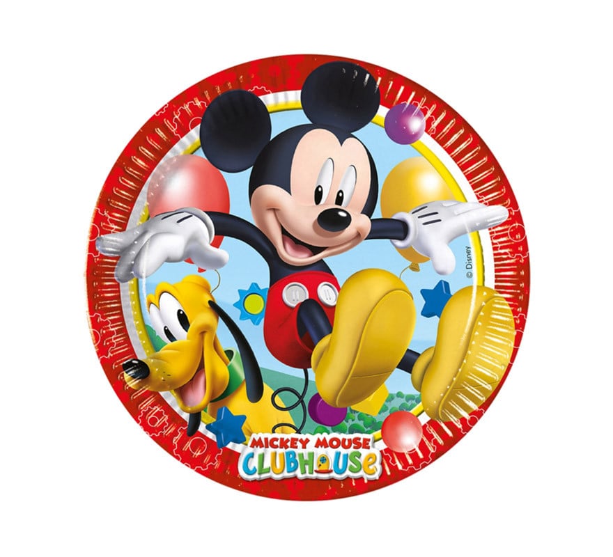 Procos 93438 Platos de fiesta 23 cm 8 unidades diseño mickey mouse accesorio liragram