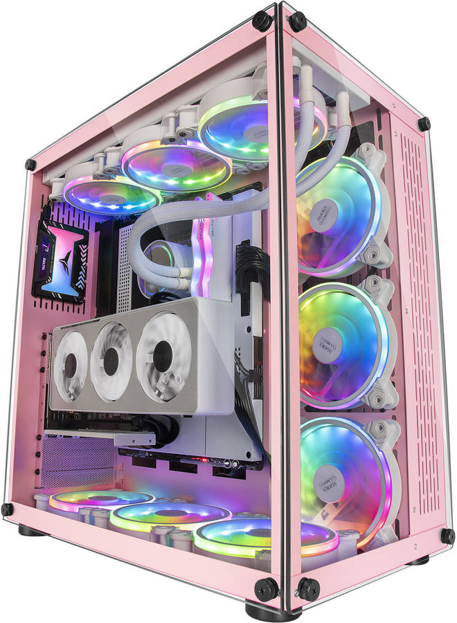 Caja PC MARS GAMING MCVP (ATX Tower - Rosa)