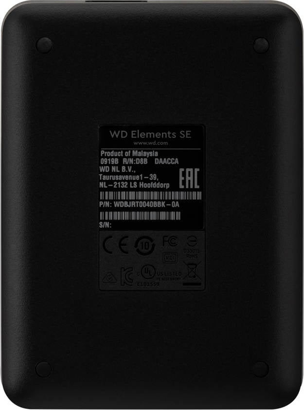 Disco HDD Externo WESTERN DIGITAL Elements SE (Negro - 4 TB - USB 3.0)