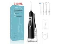 Irrigador Bucal Portatil Chorro De Agua Dental 310Ml Ipx7 M209 Negro SIURN