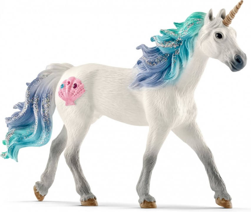 Schleich70571 Unicornio Marino semental color azul verde blanco 70571