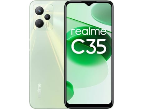 Realme C35 4gb de ram 64gb verde 4 64 glowing green libre 6.6 fhd+ unisoc t616 5000 android 11 4g smartphone 4+64 triple 50 mp con 167cm 66”， 81mm， 464gb