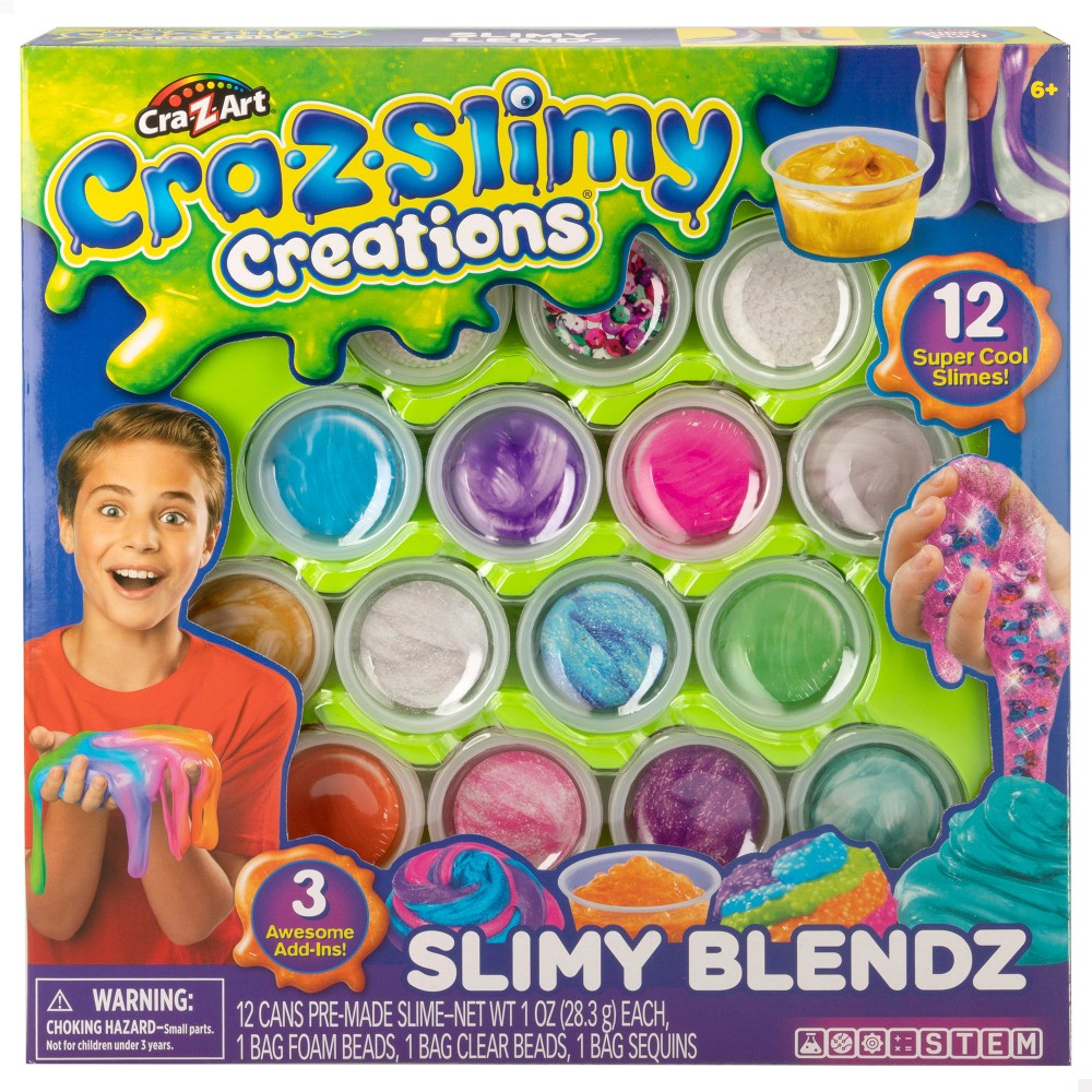 Slime CRA-Z-ART Cra-Z-Slimy Creations Con Accesorios (12 Unidades - 6 anos)