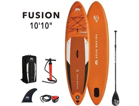 Conjunto De Paddle surf aqua marina fusion naranja 330x81x15 cm 10’10” tabla sup adultos